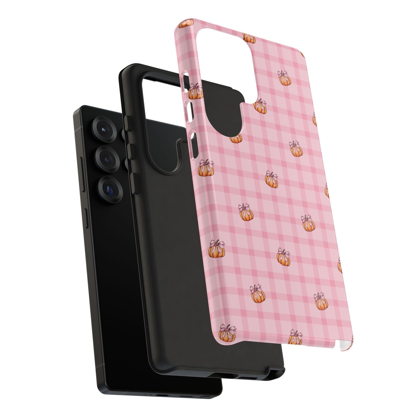 Pink Gingham Pumpkins Samsung Galaxy Tough Case