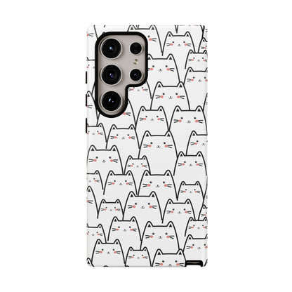 Kawaii Cat Crowd Samsung Galaxy Tough Case