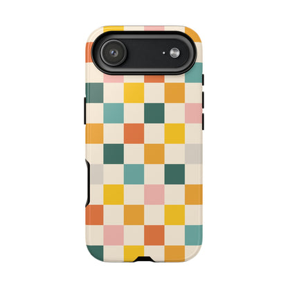 Retro 70s Gingham iPhone Tough Case