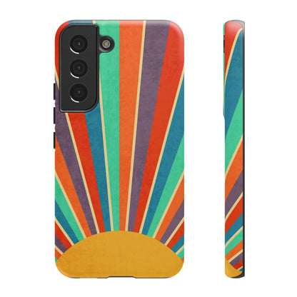 Retro Rainbow Sunburst Samsung Galaxy Tough Case