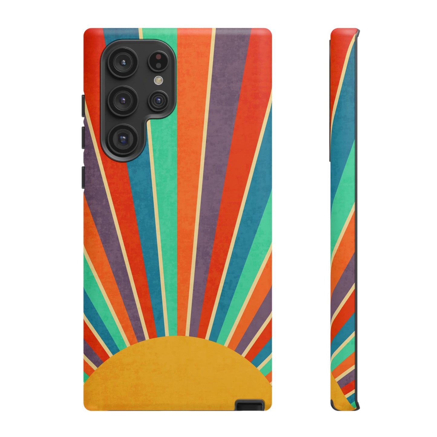Retro Rainbow Sunburst Samsung Galaxy Tough Case