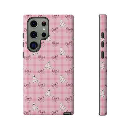Pink Gingham Ghosts & Bows Samsung Galaxy Tough Case