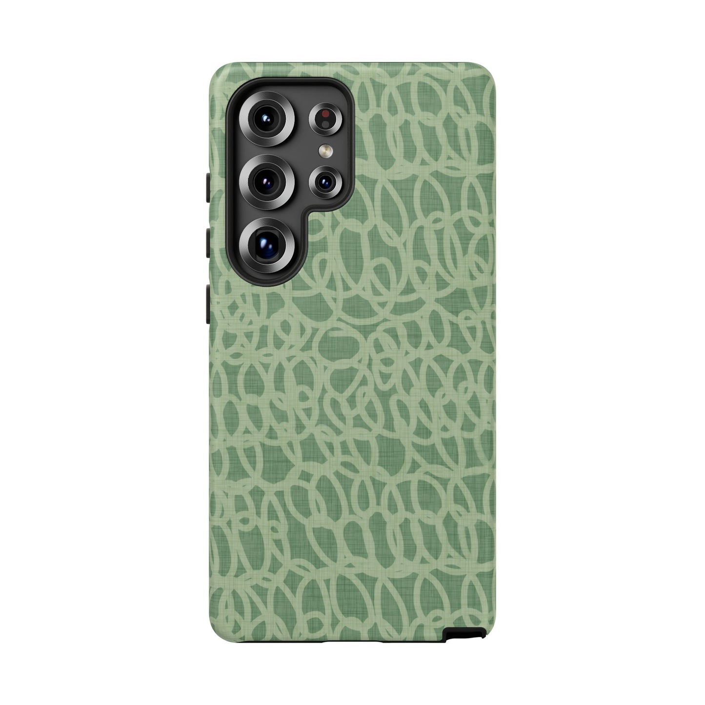 Sage Green Scribble Loops Samsung Galaxy Tough Case