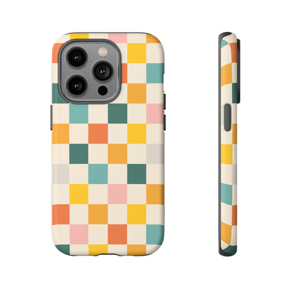 Retro 70s Gingham iPhone Tough Case