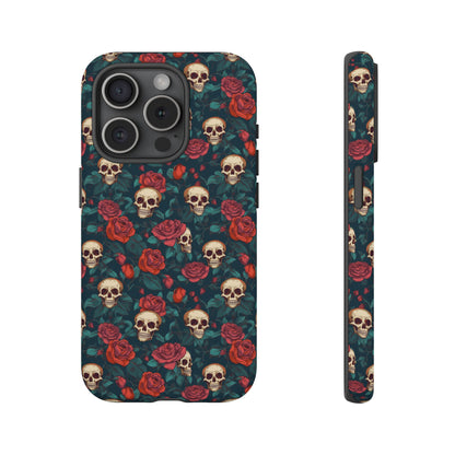 Skulls & Roses Dark Garden iPhone Tough Case