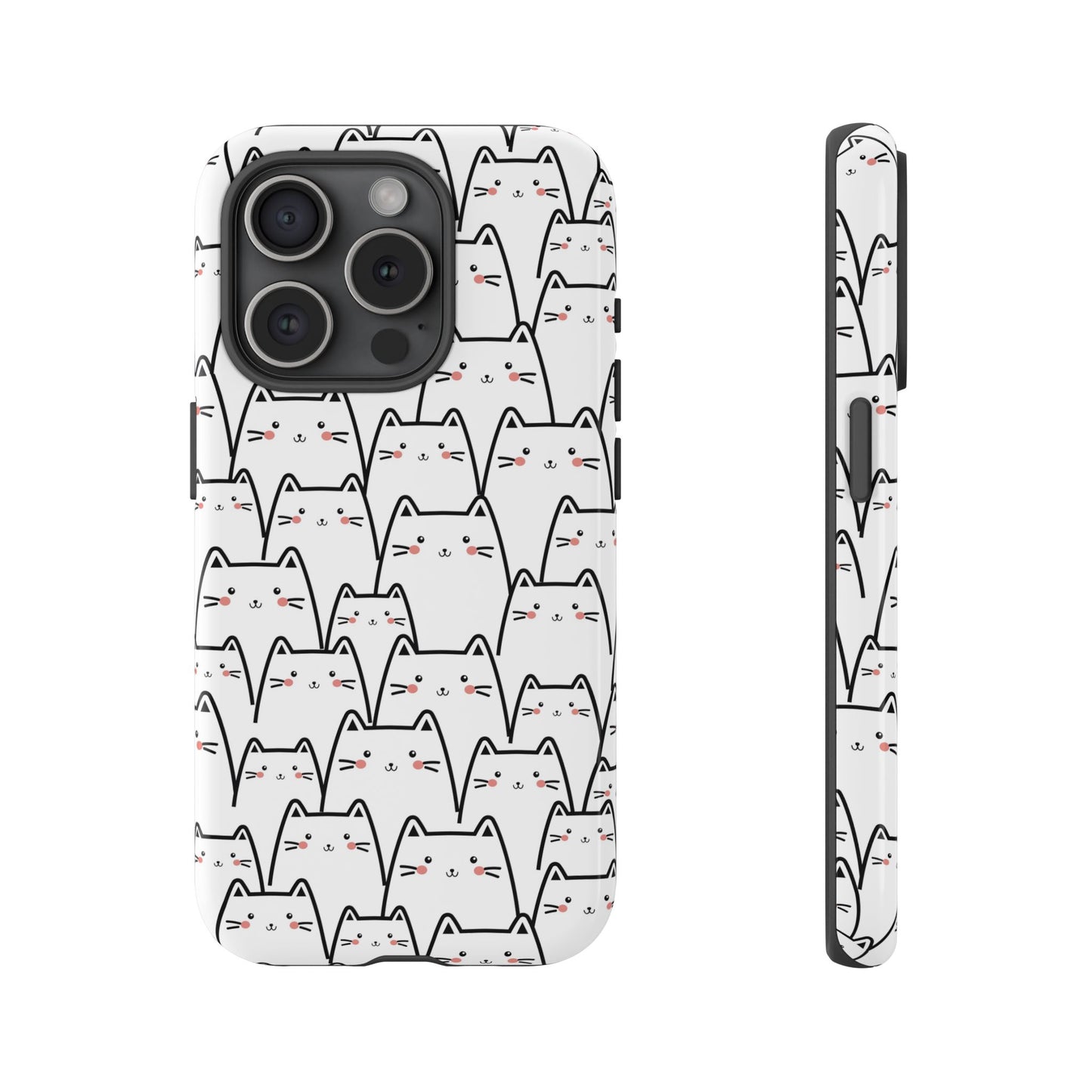Kawaii Cat Crowd Tough iPhone Case
