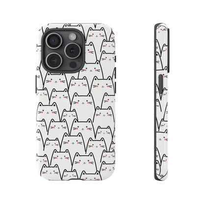 Kawaii Cat Crowd Tough iPhone Case