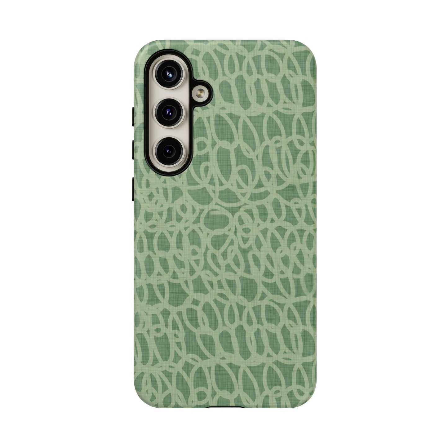 Sage Green Scribble Loops Samsung Galaxy Tough Case