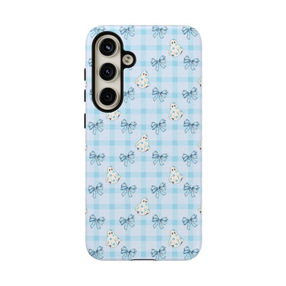 Blue Gingham Ghosts & Bows Samsung Galaxy Tough Case