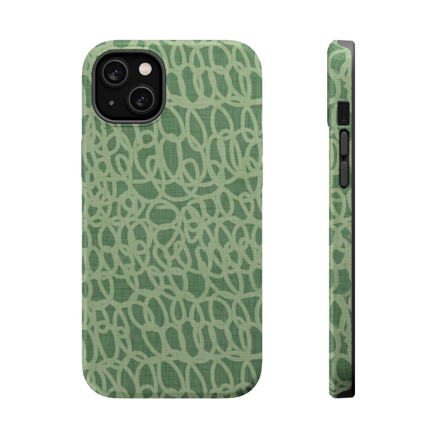 Sage Green Scribble Loops MagSafe® iPhone Tough Case