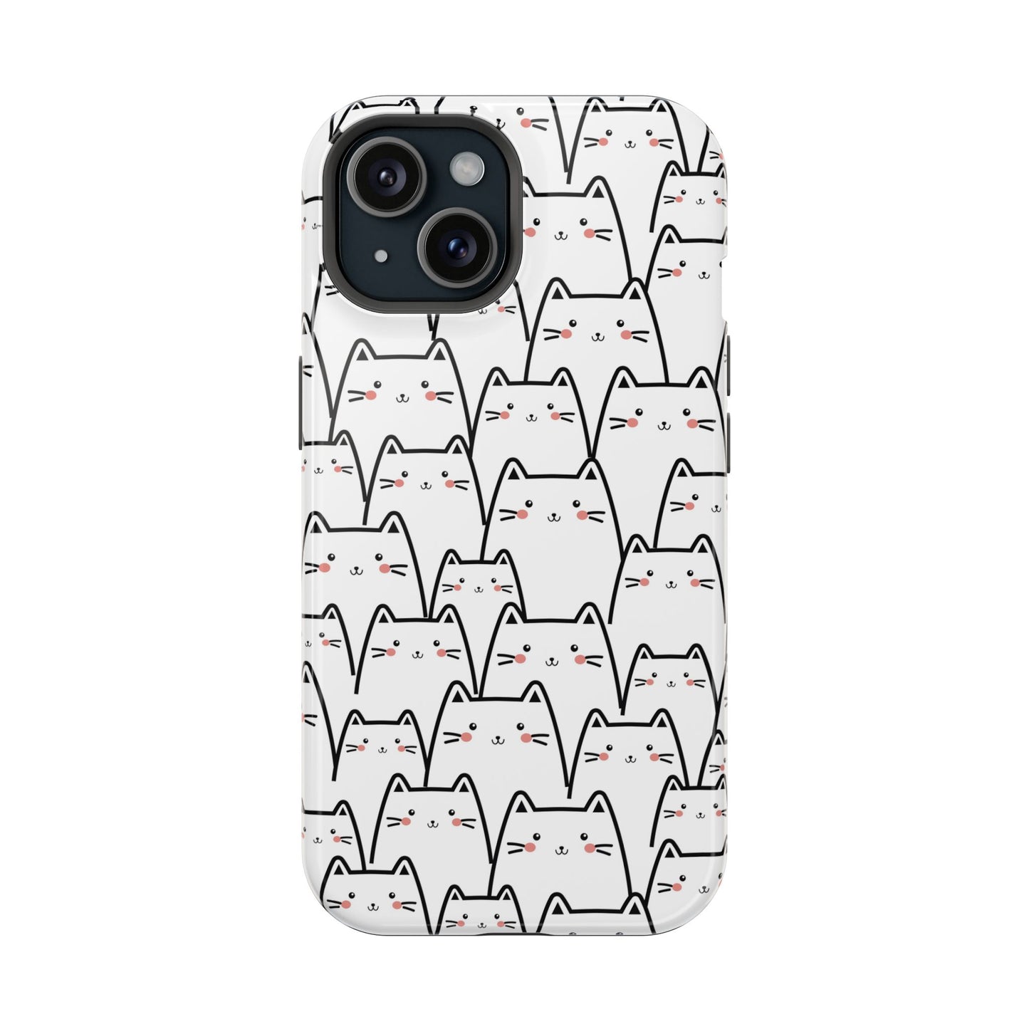Kawaii Cat Crowd MagSafe® Tough iPhone Case
