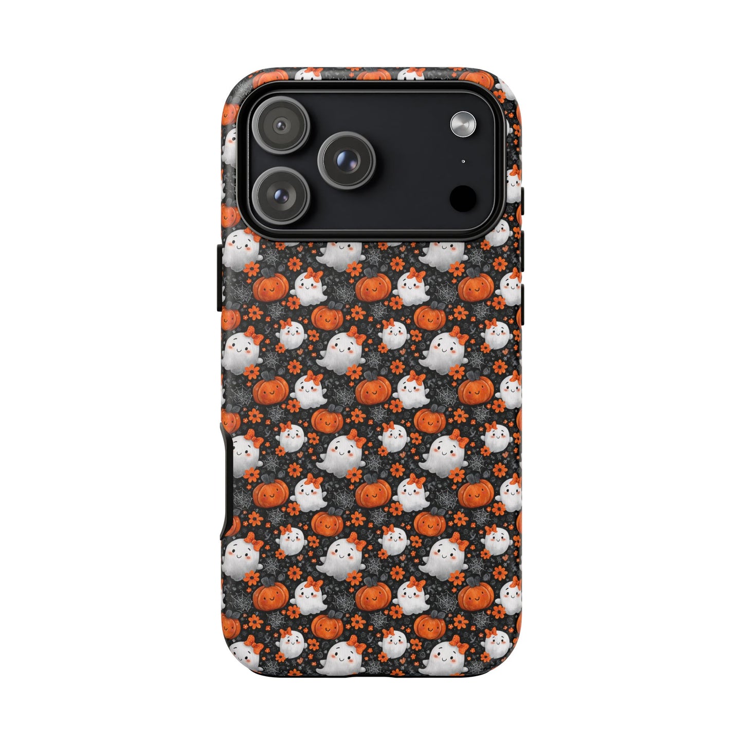 Cute Kawaii Lady Ghosts & Pumpkins iPhone Tough Case