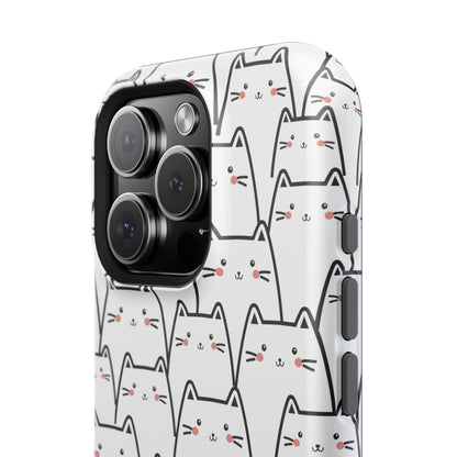 Kawaii Cat Crowd MagSafe® Tough iPhone Case