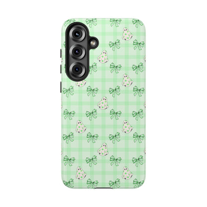 Green Gingham Ghosts & Bows Samsung Galaxy Tough Case