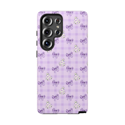 Purple Gingham Ghosts & Bows Samsung Galaxy Tough Case