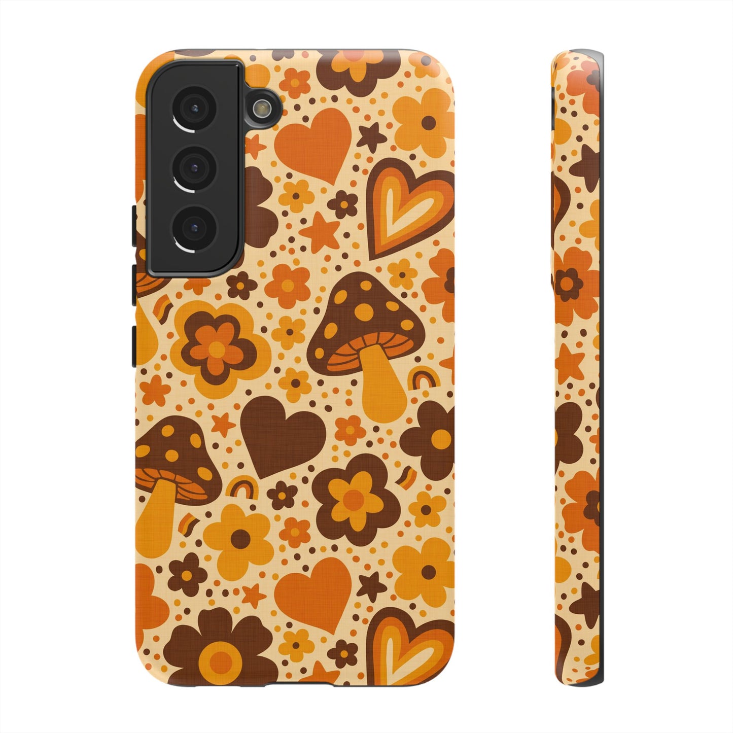 Groovy Harvest Mushrooms, Hearts and Flowers Samsung Galaxy Tough Case