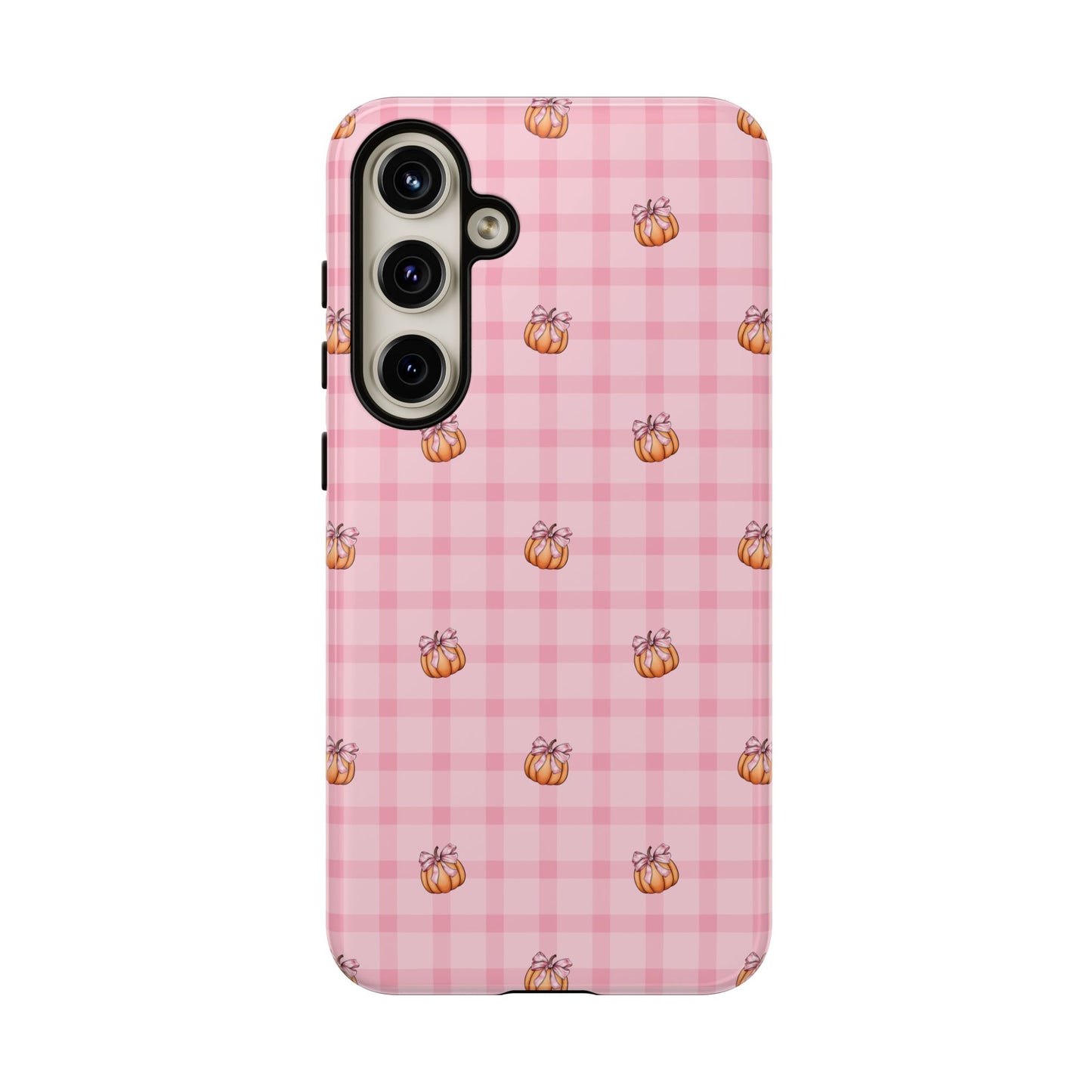 Pink Gingham Pumpkins Samsung Galaxy Tough Case