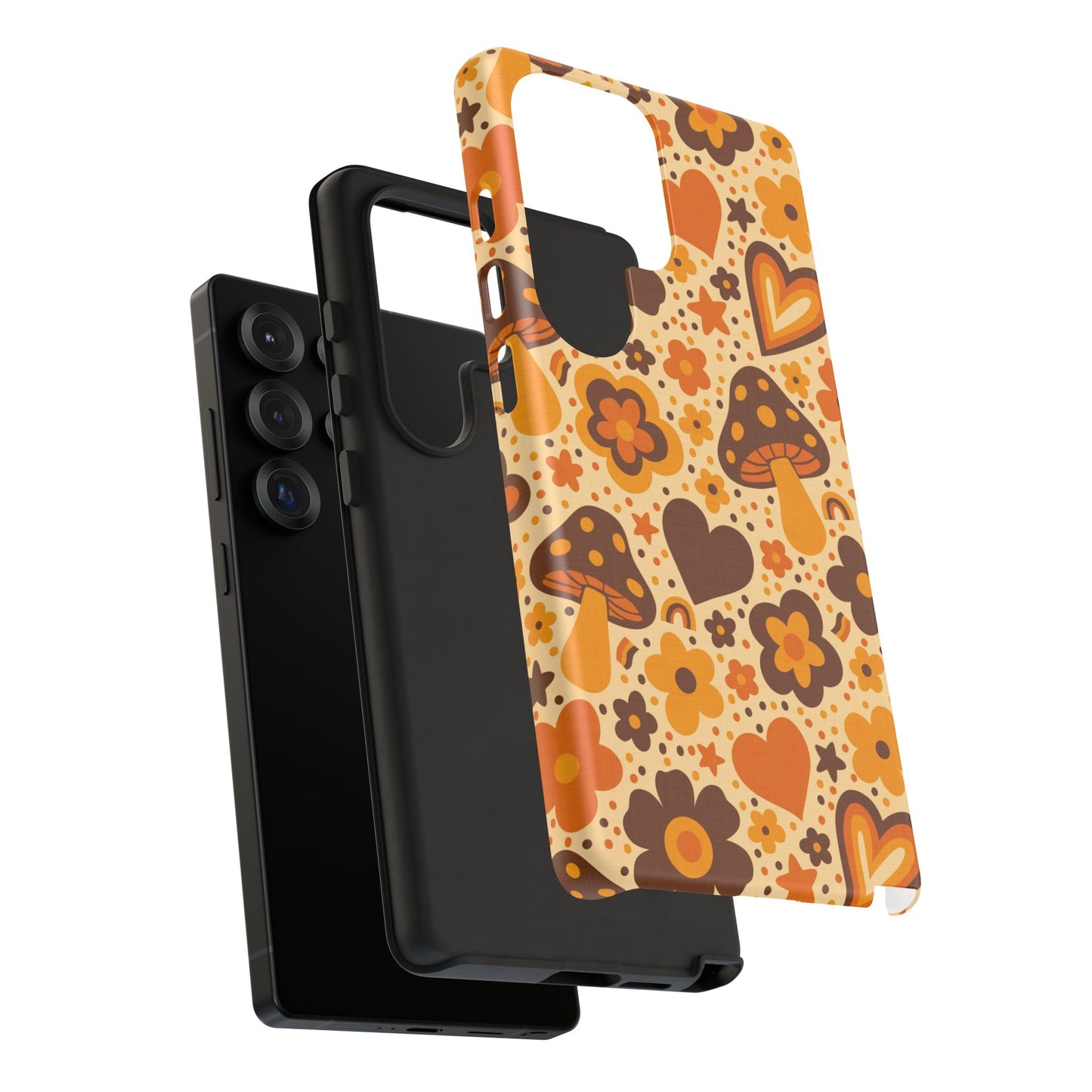 Groovy Harvest Mushrooms, Hearts and Flowers Samsung Galaxy Tough Case