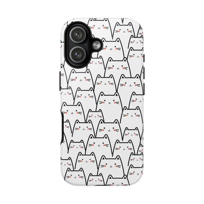 Kawaii Cat Crowd Tough iPhone Case