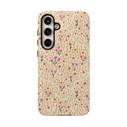 Vintage Cream Wildflower Meadow Samsung Galaxy Tough Case