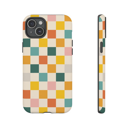 Retro 70s Gingham iPhone Tough Case