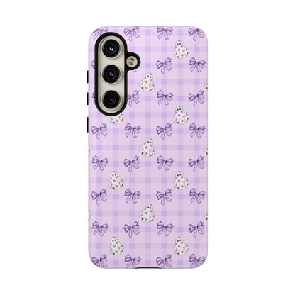 Purple Gingham Ghosts & Bows Samsung Galaxy Tough Case