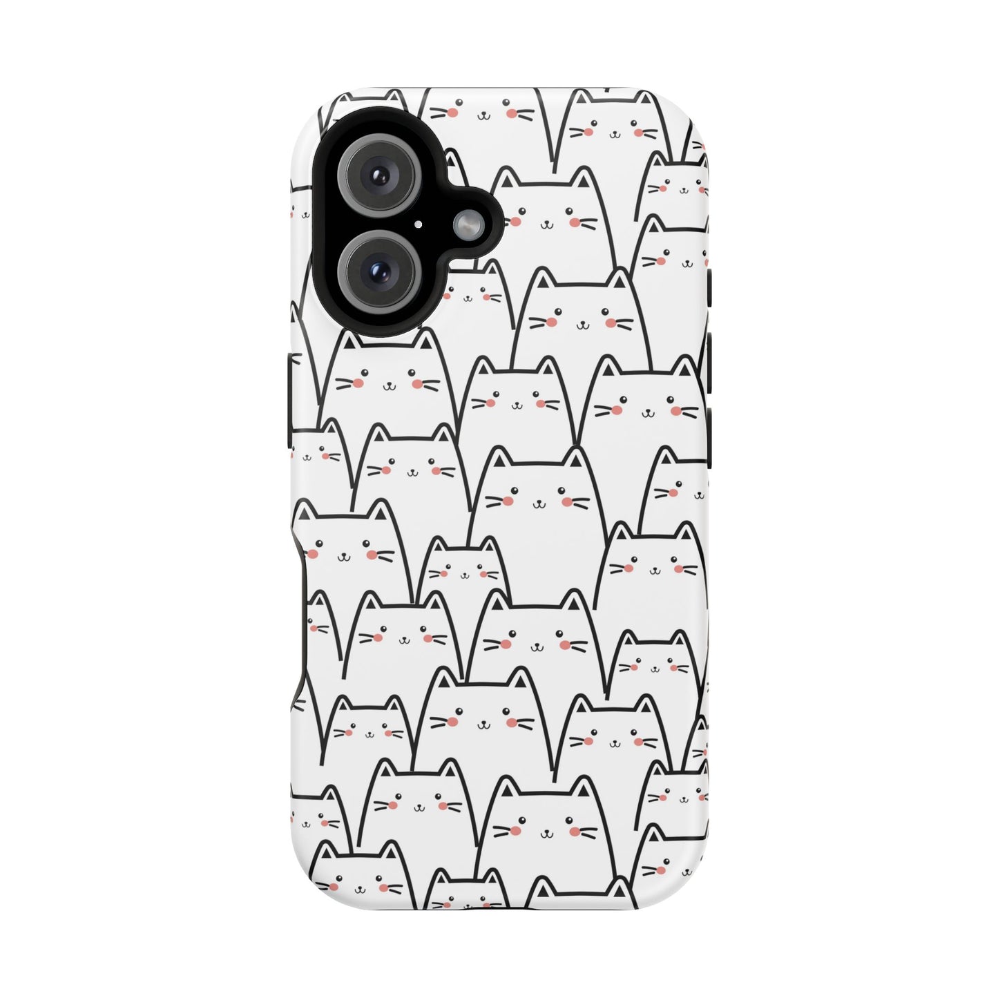 Kawaii Cat Crowd MagSafe® Tough iPhone Case