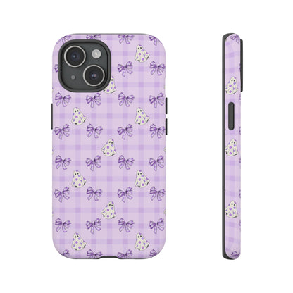 Purple Gingham Ghosts & Bows iPhone Tough Case