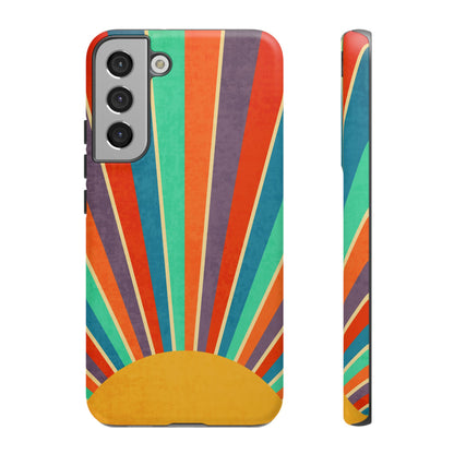 Retro Rainbow Sunburst Samsung Galaxy Tough Case