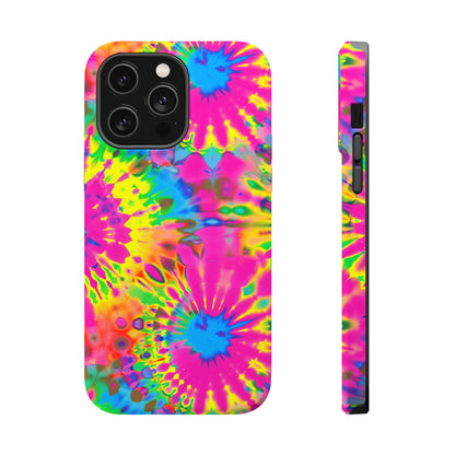 Neon Tie-Dye Burst MagSafe® Tough iPhone Case