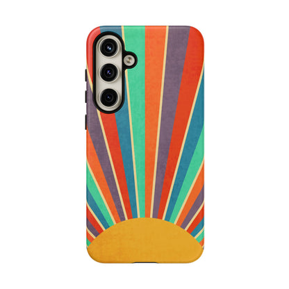 Retro Rainbow Sunburst Samsung Galaxy Tough Case