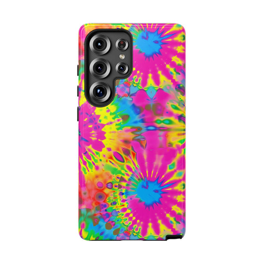 Neon Tie-Dye Burst Samsung Galaxy Tough Case