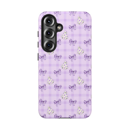 Purple Gingham Ghosts & Bows Samsung Galaxy Tough Case