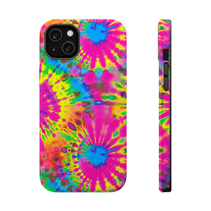 Neon Tie-Dye Burst MagSafe® Tough iPhone Case