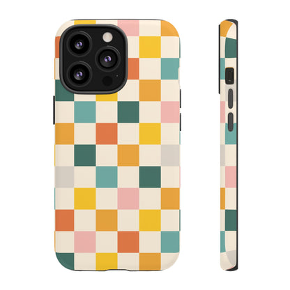 Retro 70s Gingham iPhone Tough Case