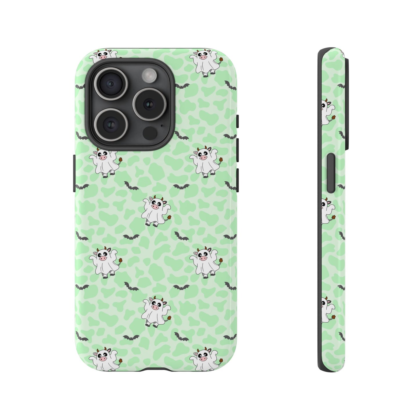 Green Moo Ghosts & Bats iPhone Tough Case