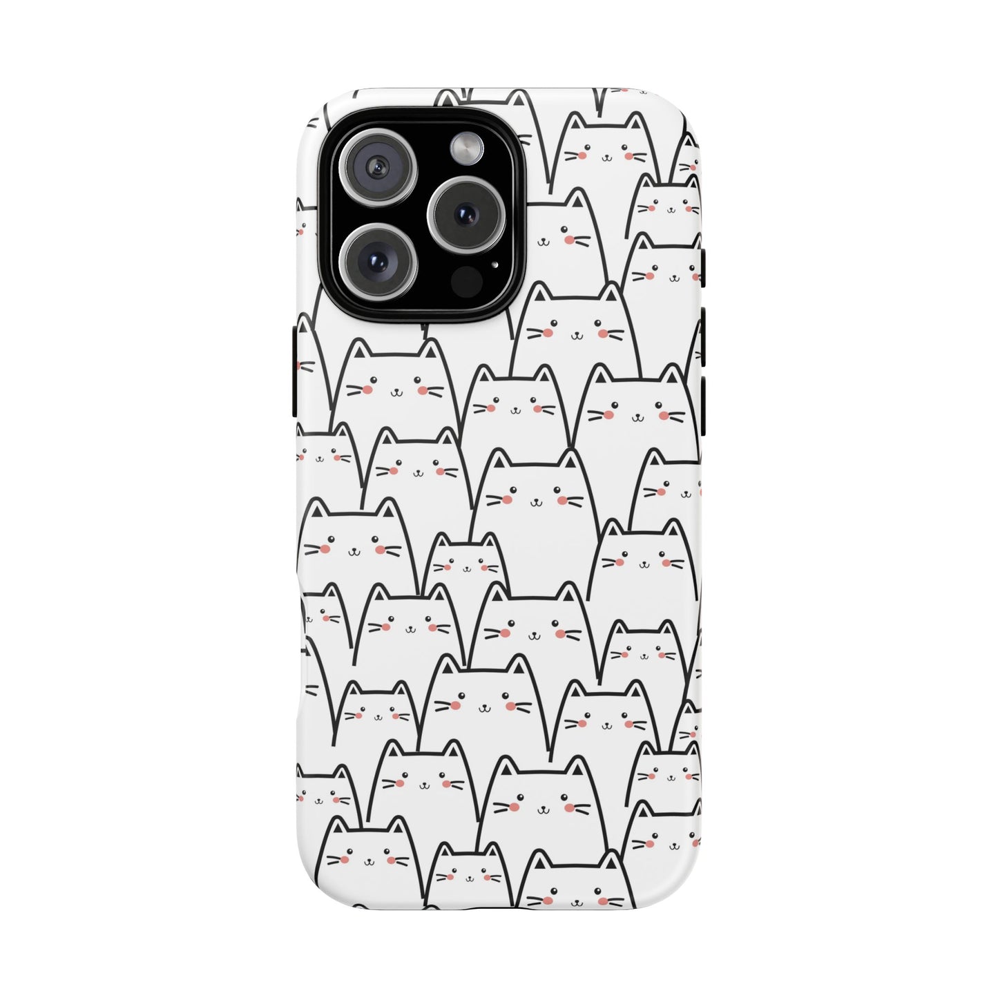 Kawaii Cat Crowd Tough iPhone Case