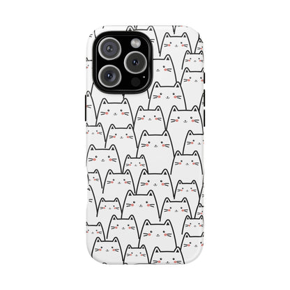Kawaii Cat Crowd Tough iPhone Case