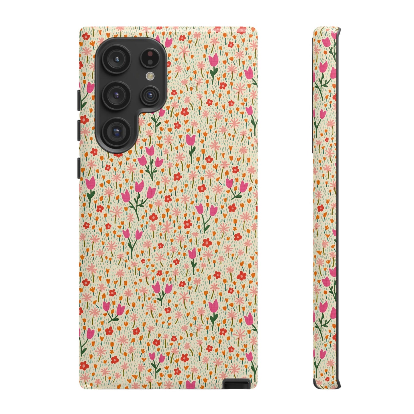 Vintage Cream Wildflower Meadow Samsung Galaxy Tough Case