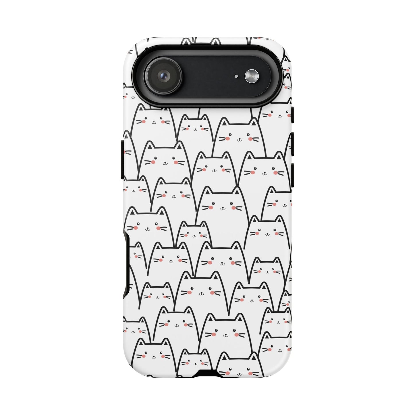Kawaii Cat Crowd Tough iPhone Case