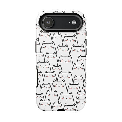 Kawaii Cat Crowd Tough iPhone Case