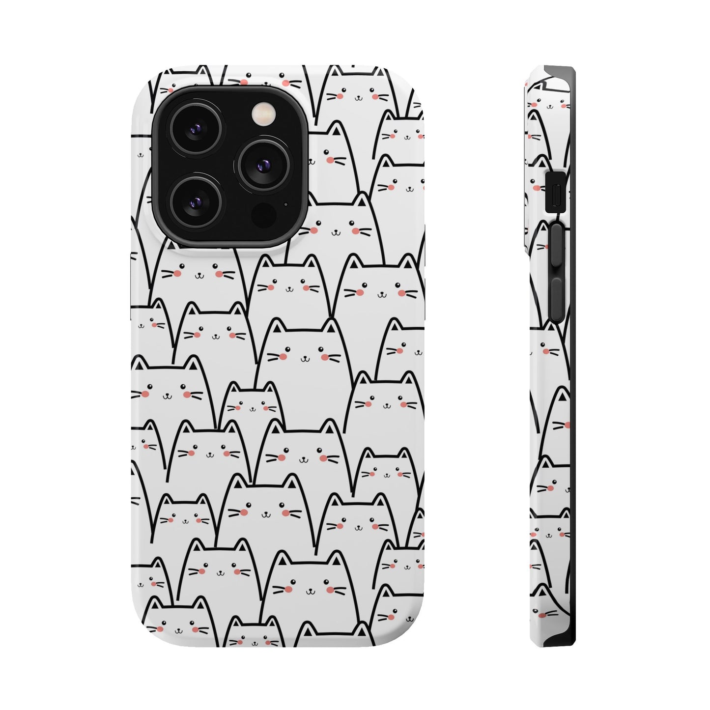 Kawaii Cat Crowd MagSafe® Tough iPhone Case
