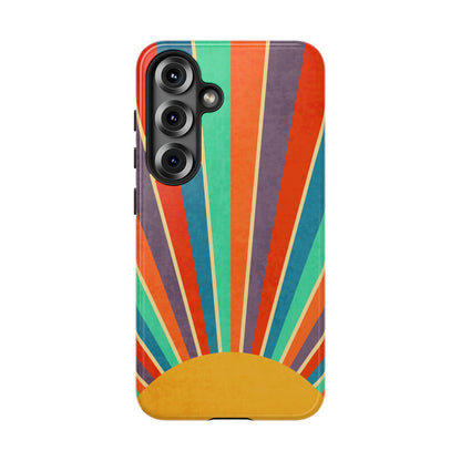 Retro Rainbow Sunburst Samsung Galaxy Tough Case
