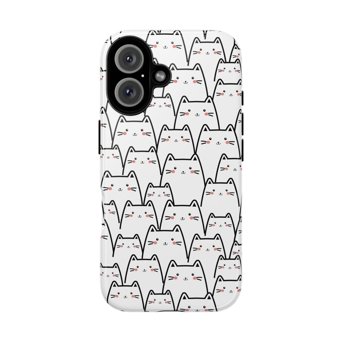 Kawaii Cat Crowd Tough iPhone Case
