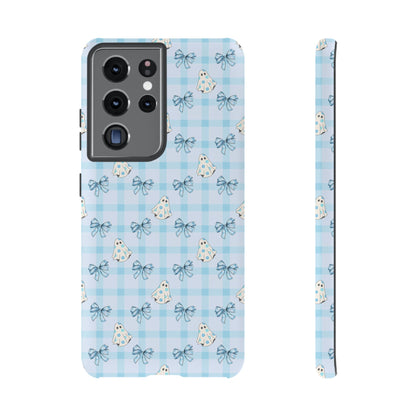 Blue Gingham Ghosts & Bows Samsung Galaxy Tough Case