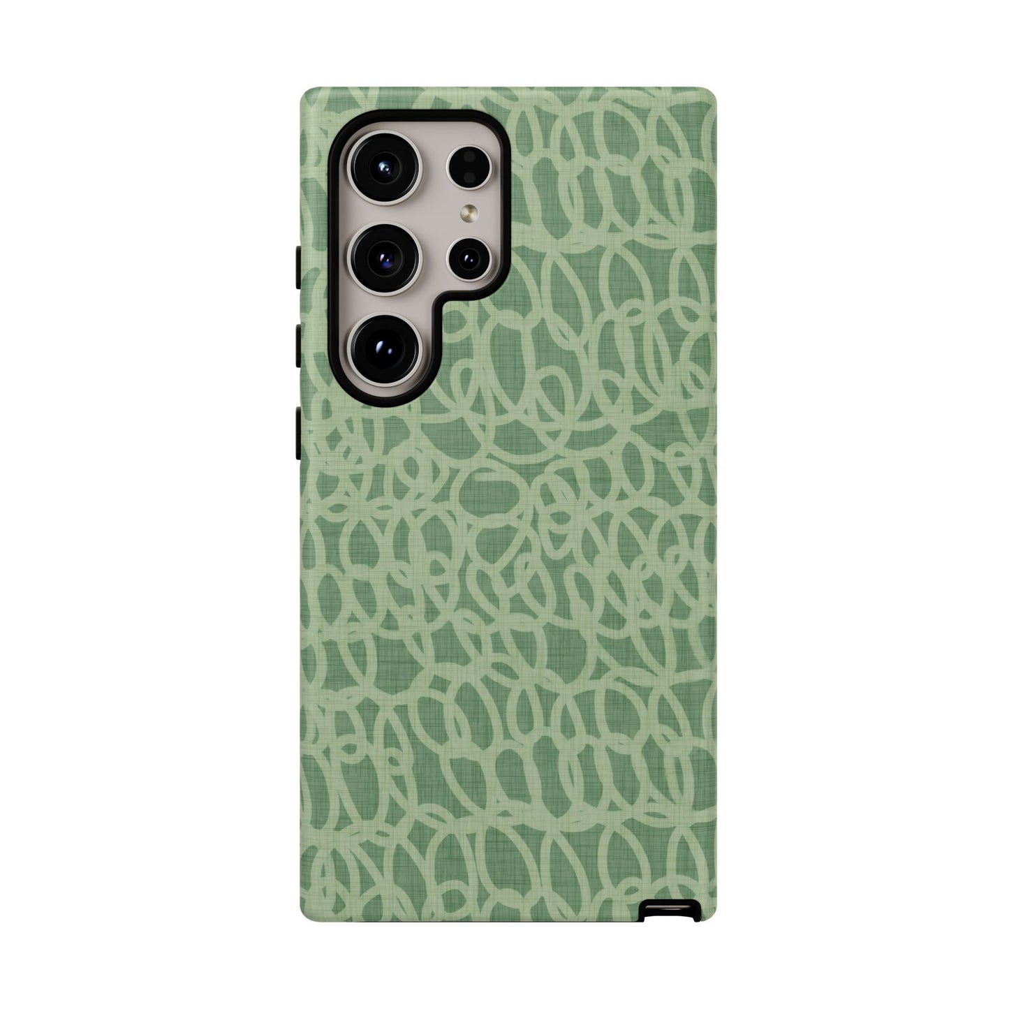 Sage Green Scribble Loops Samsung Galaxy Tough Case