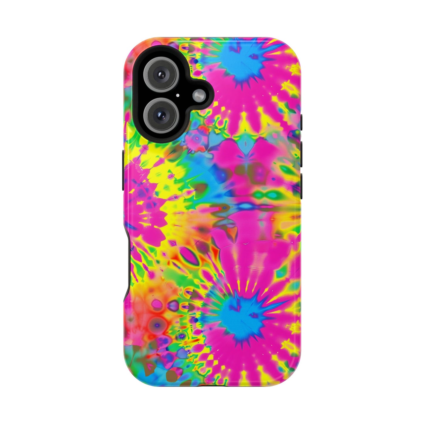 Neon Tie-Dye Burst MagSafe® Tough iPhone Case