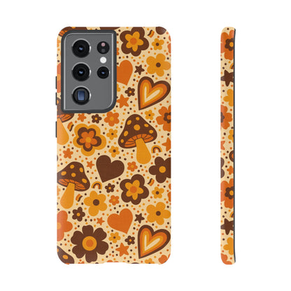 Groovy Harvest Mushrooms, Hearts and Flowers Samsung Galaxy Tough Case