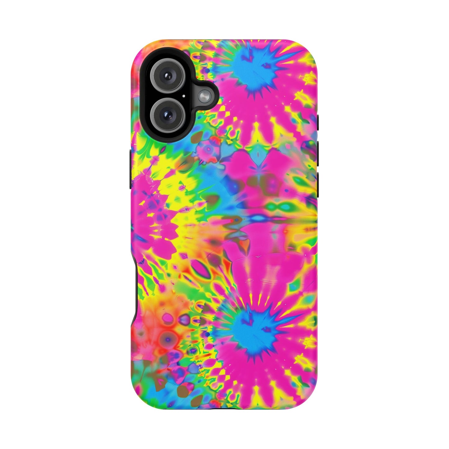 Neon Tie-Dye Burst MagSafe® Tough iPhone Case