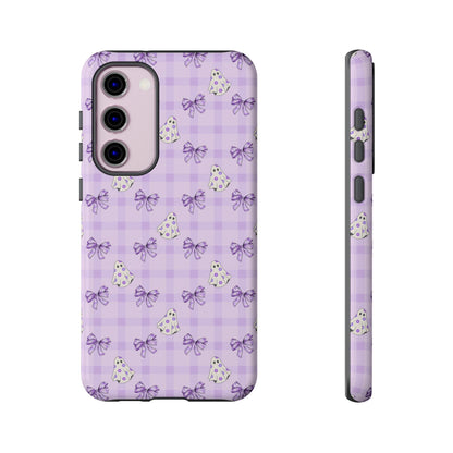 Purple Gingham Ghosts & Bows Samsung Galaxy Tough Case